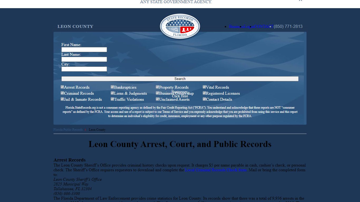 Leon County Arrest, Court, and Public Records